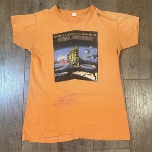 Vintage RARE 70’s Grateful Dead “From the Mars Hotel” Orange Graphic T-shirt